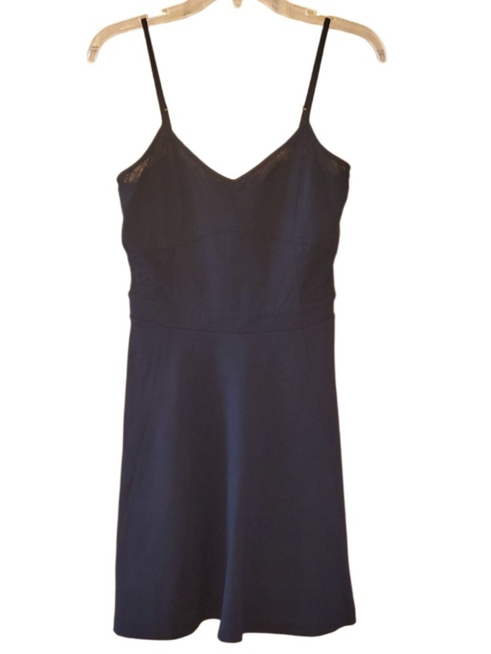 Express Black Spaghetti Strap A-Line Knee Length Dress Size 6